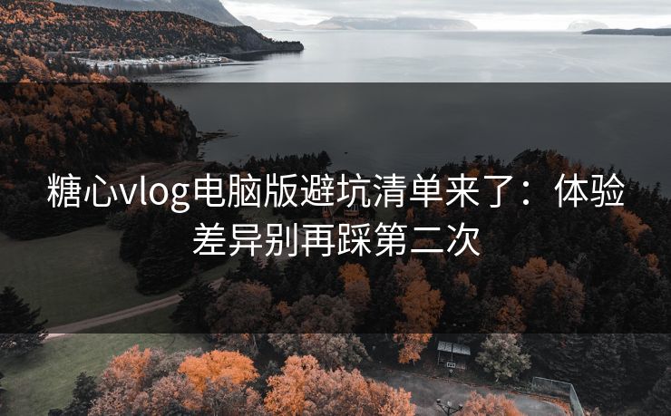 糖心vlog电脑版避坑清单来了：体验差异别再踩第二次  第1张
