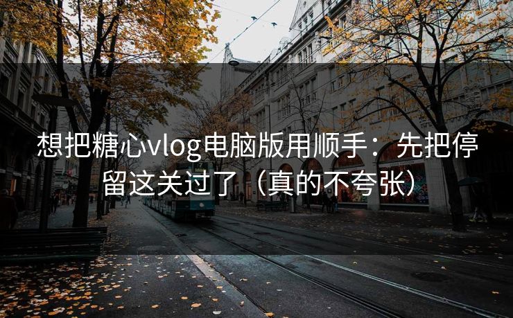 想把糖心vlog电脑版用顺手：先把停留这关过了（真的不夸张）